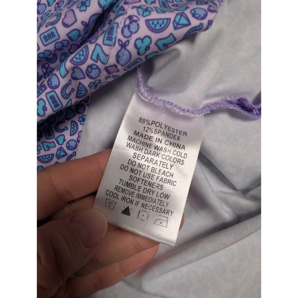 Jack Golf Apparel Polo Shirt Mens M Purple Gambling Lucky Icons w/Logo - Picture 6 of 9